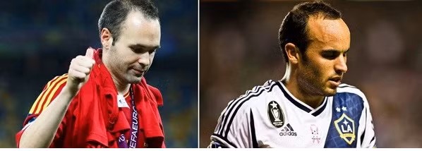 Sự giống nhau tới kinh ngạc giữa Landon Donovan và Adreas Iniesta. Những cầu thủ có ngoại hình giống nhau kỳ lạ