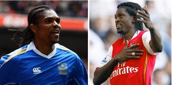 Nét giống nhau đến kỳ lạ của Kanu và Adebayor. Những cầu thủ có ngoại hình giống nhau kỳ lạ