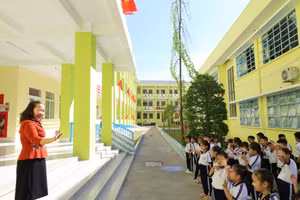 Trường Tiểu học Phùng Ngọc Liêm xây dựng môi trường học tập thân thiện, lấy học sinh làm trung tâm. Ảnh: QM.
