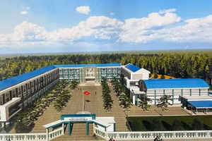 Trường THCS Hồ Thị Kỷ, xã Định Thành, Cà Mau. Ảnh trên trang facebook của trường.