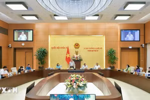 Chủ tịch Quốc hội Trần Thanh Mẫn phát biểu. (Ảnh: Doãn Tấn/TTXVN).