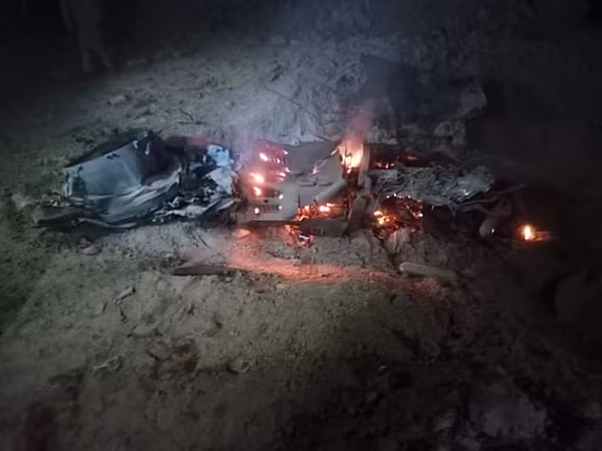 Hiện trường tên lửa BrahMos rơi tại Pakistan.