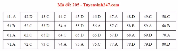 Đáp án đề thi môn Hóa tốt nghiệp THPT Quốc gia 2020 (24 mã đề) - Ảnh 4.