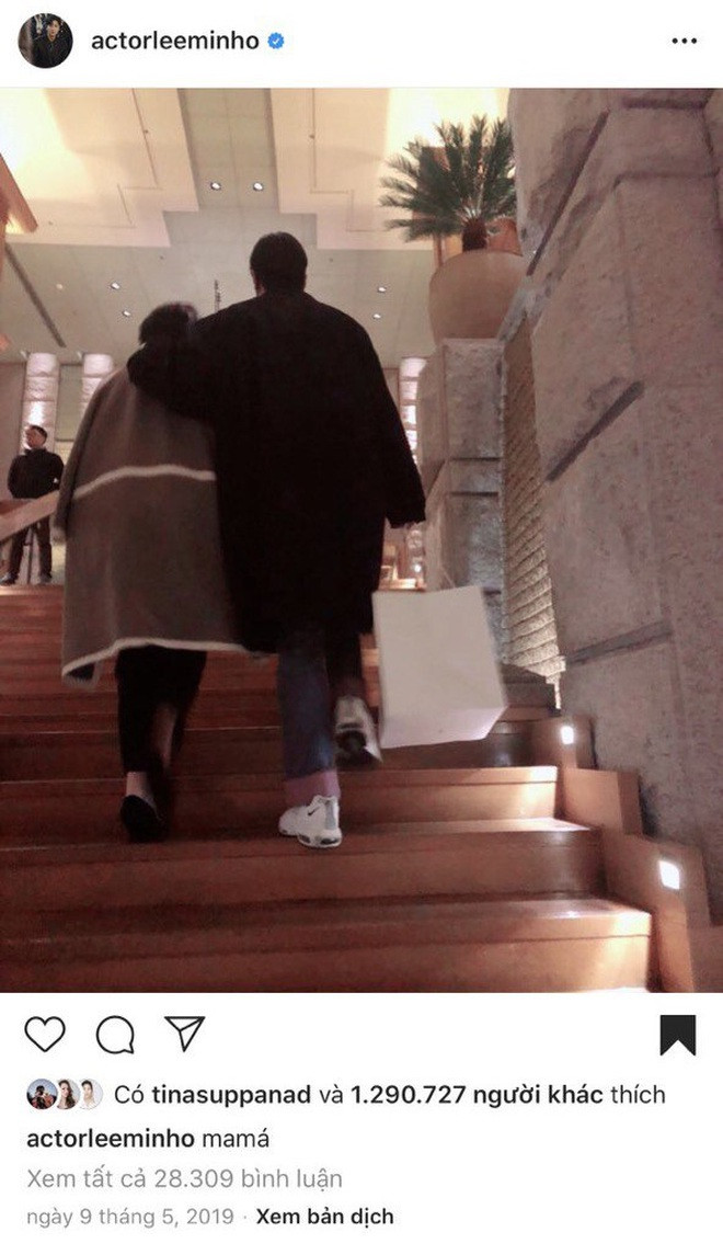 Lee Min Ho trước đây chưa từng đăng ảnh nữ nhân nào lên Instagram, chỉ duy nhất mẹ ruột.