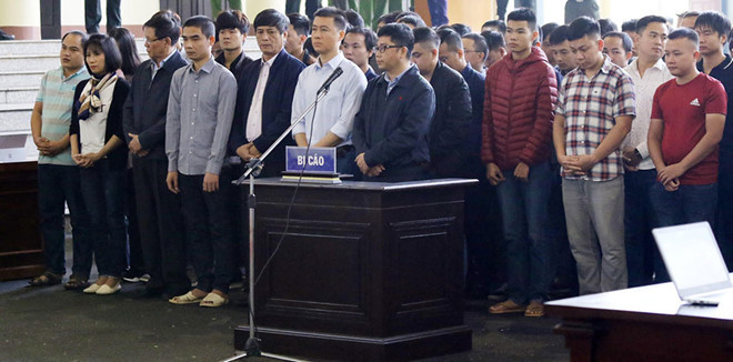 Các bị cáo (giai đoạn I) trong đường dây đánh bạc nghìn tỉ đã bị xét xử trước đó