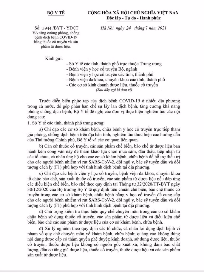 Văn bản gây "bão" của Bộ Y tế