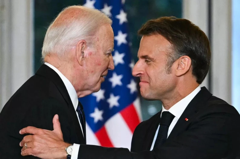 Tổng thống Mỹ Joe Biden và Tổng thống Pháp Emmanuel Macron.