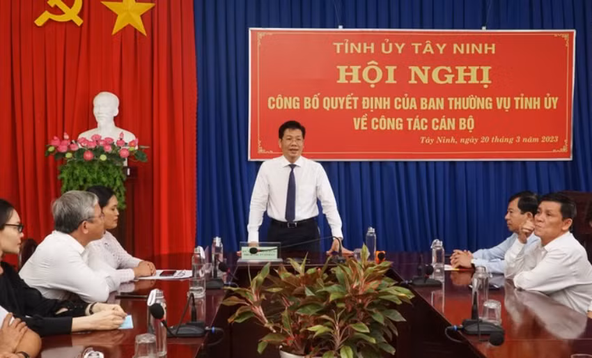 Hội nghị Công bố Quyết định của Ban Thường vụ Tỉnh ủy về công tác cán bộ tại Tây Ninh.