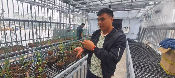 Giang cùng cây lan Ngọc Sơn cước được được cho là có giá 250 tỉ đồng.