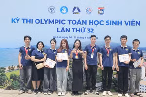 Đoàn sinh viên Học viện Nông nghiệp Việt Nam giành giải cao tại Kỳ thi Olympic Toán học sinh viên - học sinh toàn quốc lần thứ 32.