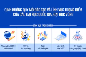 Quy mô đào tạo, lĩnh vực trọng điểm của đại học quốc gia và đại học vùng