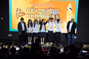 5 học sinh đến từ Trường THPT chuyên Chu Văn An (Hà Nội) xuất sắc giành Quán quân cuộc thi Đấu trường khởi nghiệp 2025.