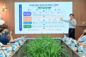 GS.TS Lê Anh Vinh trình bày đề xuất mô hình trường phổ thông xã hội chủ nghĩa của Việt Nam trong điều kiện mới.