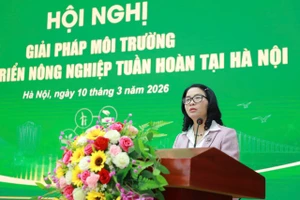 GS.TS Nguyễn Thị Lan - Giám đốc Học viện Nông nghiệp Việt Nam phát biểu tại Hội nghị.