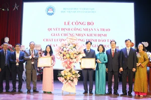 Công nhận đạt chuẩn chất lượng cho chương trình thạc sĩ Quản lý giáo dục và cử nhân Tâm lý học Giáo dục của Học viện Quản lý giáo dục.