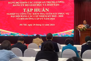 Quang cảnh buổi tập huấn.