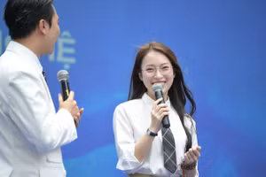 MC Khánh Vy và những chia sẻ thú vị trong Ngày hội tuyển sinh khối các ngành Khoa học và Công nghệ.