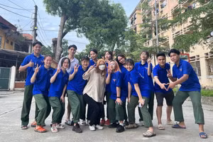 Nguyễn Thị Nga tích cực tham gia các hoạt động thanh niên tình nguyện