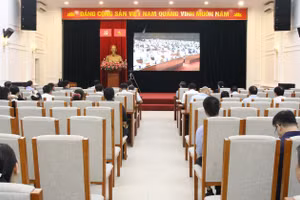 Toàn cảnh hội nghị tại điểm cầu Bộ GD&ĐT.