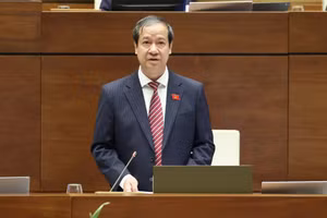 Bộ trưởng Bộ GD&ĐT Nguyễn Kim Sơn. Ảnh: Giang Huy.