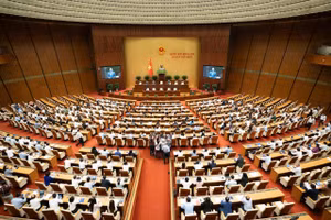 Toàn cảnh phiên họp sáng 20/4.