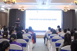 PGS.TS Trần Thành Nam – Phó Hiệu trưởng Trường Đại học Giáo dục (Đại học Quốc gia Hà Nội) phát biểu tại hội thảo.