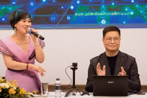 Bà Nguyễn Tuyết Mai - Người sáng lập và Giám đốc Học viện Golden Beauty Academy chia sẻ về chương trình đào tạo nghề làm đẹp theo tiêu chuẩn Đức.