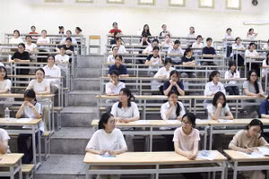 Thí sinh dự thi đánh giá năng lực năm 2026 của Trường Đại học Sư phạm Hà Nội.
