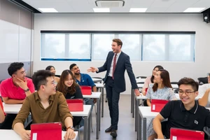 Một lớp học của Trường Đại học Anh Quốc Việt Nam. Ảnh: NTCC.