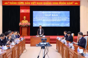 Quang cảnh họp báo.