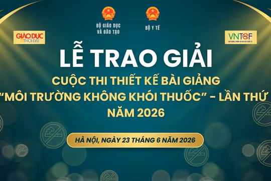 Trao giải Cuộc thi thiết kế bài giảng về Môi trường không khói thuốc lần thứ hai