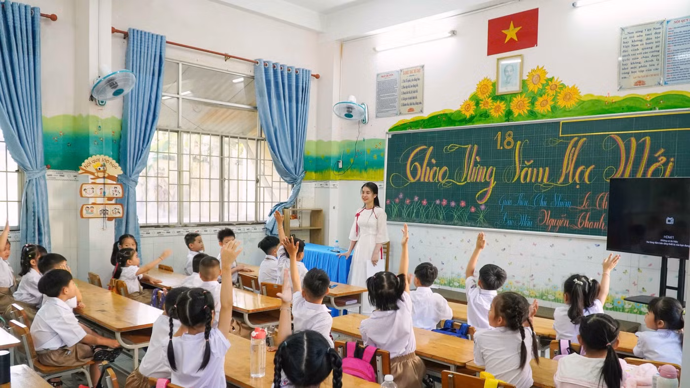 Cô, trò Trường TH Ngô Quyền, phường Ninh Kiều, TP Cần Thơ.