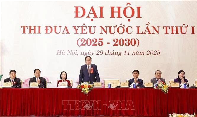 Chủ tịch Quốc hội Trần Thanh Mẫn và đại biểu dự Đại hội. Ảnh: Doãn Tấn/TTXVN