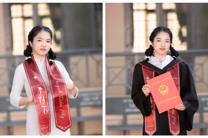Em Huỳnh Diễm My - thủ khoa khối B00 với 3 điểm 10. (Ảnh: NVCC)