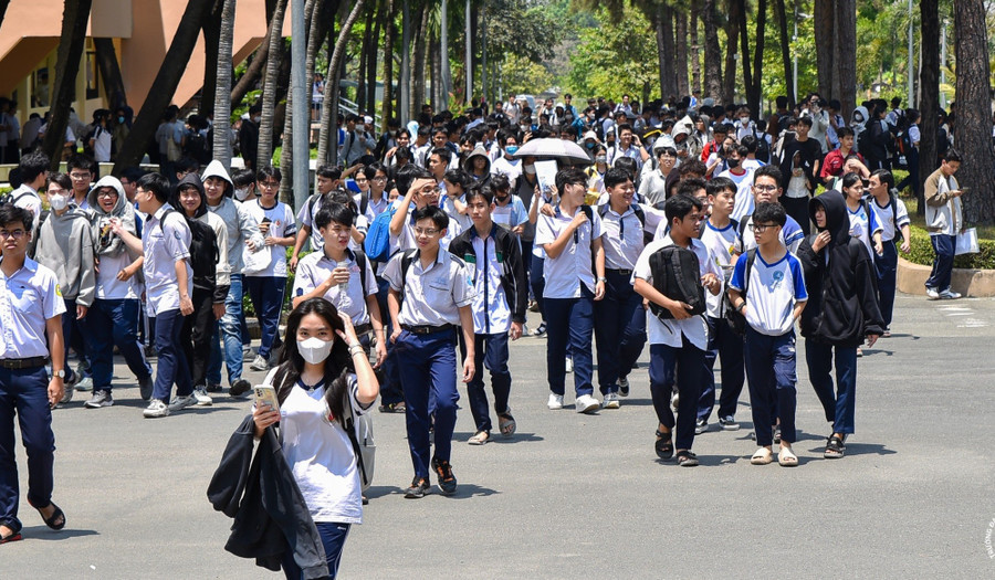 Thí sinh dự kỳ thi đánh giá năng lực do Đại học Quốc gia TPHCM tổ chức, tháng 3/2025. Ảnh: HCMUS dung-de-thi-sinh-mo-kim-day-be-2.jpg
