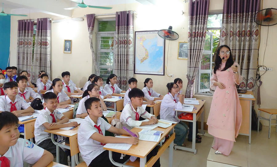 Giờ học tại Trường THCS Hà Lộc (Phú Thọ). Ảnh: NTCC tuyen-dung-tuyen-du-3783.jpg