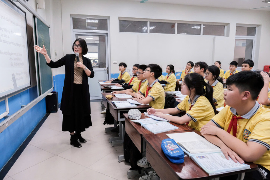 Học sinh Trường THCS Suối Hoa (Bắc Ninh) sẵn sàng bước vào năm học mới. truong-hoc-doi-moi-but-pha-2.jpg