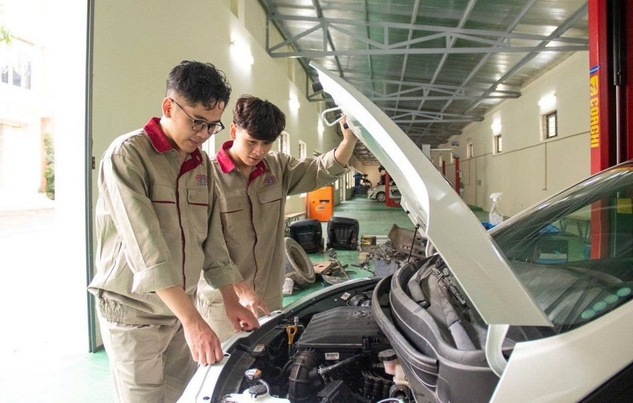 Sinh viên Trường Cao đẳng Công nghệ cao Hà Nội. Ảnh: NTCC