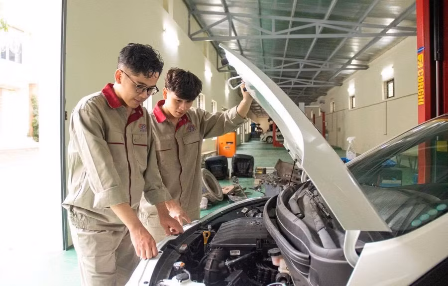 Sinh viên Trường Cao đẳng Công nghệ cao Hà Nội. Ảnh: NTCC