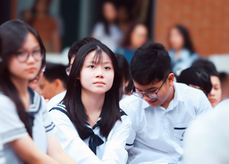 Học sinh Trường THCS&THPT Lương Thế Vinh cơ sở Cầu Giấy (Hà Nội).