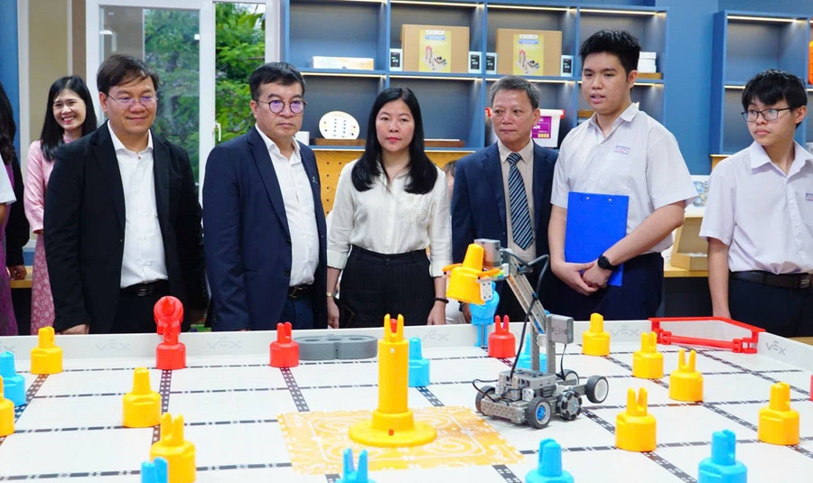 Phòng thực hành giáo dục STEM tại Trường THPT Trần Phú (Hải Châu, Đà Nẵng). Ảnh: NTCC