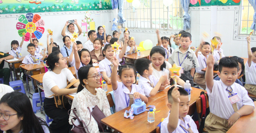 Học sinh Trường Tiểu học Ngô Quyền, phường Ninh Kiều (TP Cần Thơ) bước vào năm học 2025 - 2026. Ảnh: Q. Ngữ ky-vong-quyet-tam-doi-moi-phat-trien-3.jpg