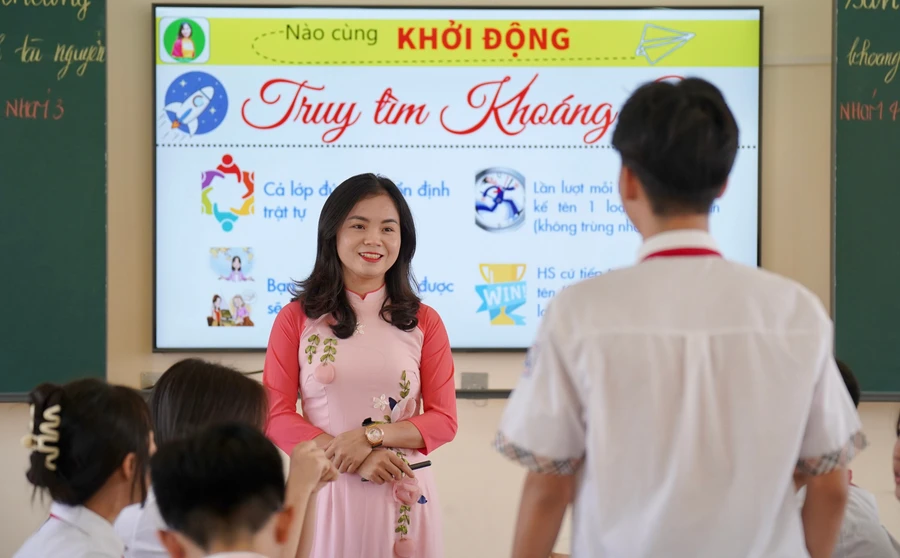 Giờ học tại Trường THCS Bế Văn Đàn (Đống Đa, Hà Nội). Ảnh: Xuân Phú