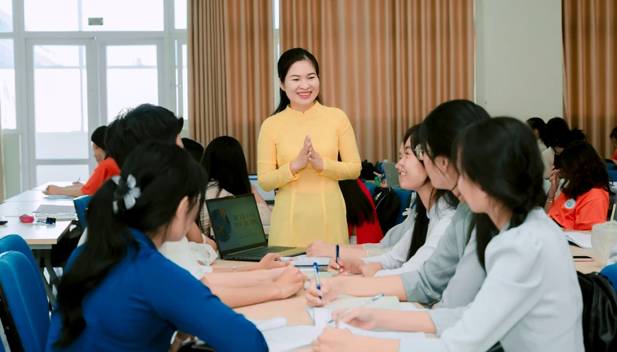 Giờ học tại Trường Đại học Sư phạm (Đại học Đà Nẵng). Ảnh: NTCC