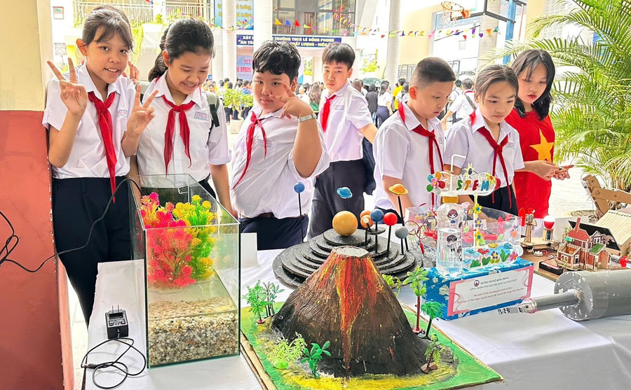 Ngày hội STEM của Trường THCS Lê Hồng Phong (Đà Nẵng). Ảnh: NTCC