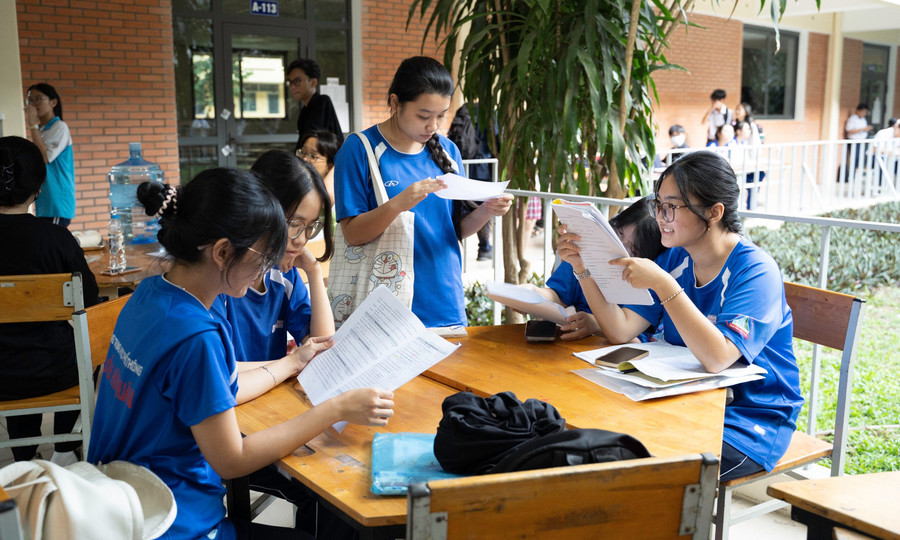 Học sinh tham dự một kỳ thi đánh giá năng lực năm 2025 tại TP Hồ Chí Minh. Ảnh: UTE