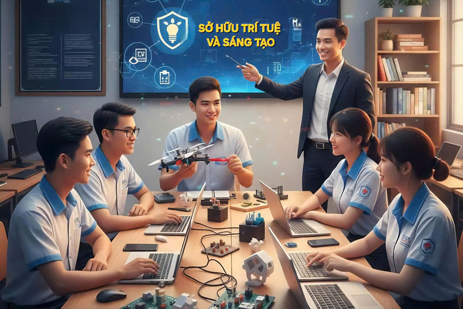 Cần tăng cường công tác tuyên truyền, giáo dục sở hữu trí tuệ tại các cơ sở giáo dục nghề nghiệp. Ảnh minh họa: AI so-huu-tri-tue-trong-giao-duc-nghe-nghiep-1.jpg