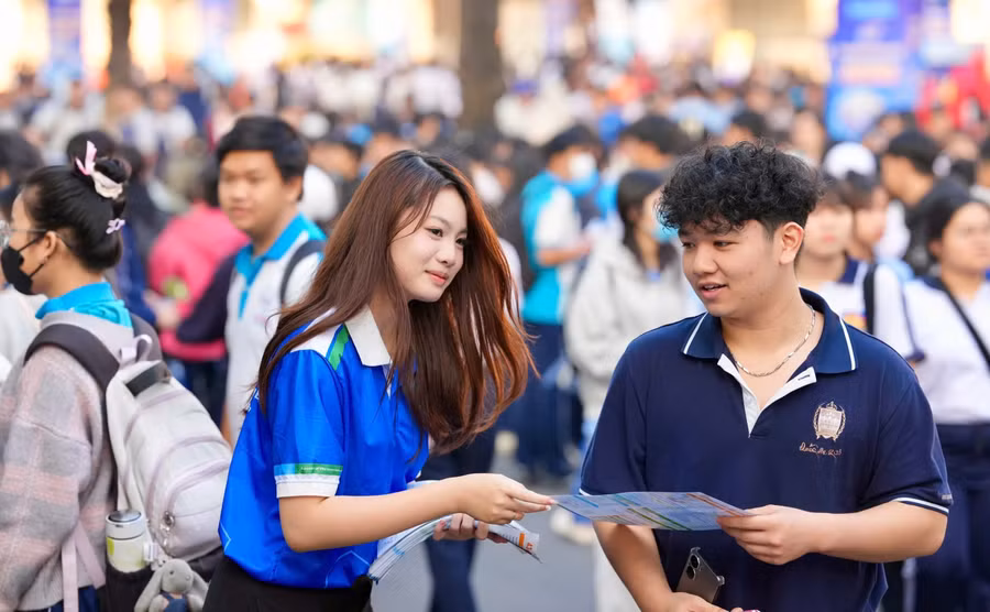 Học sinh tham dự chương trình Tư vấn mùa thi 2026 tại Trường ĐH Đồng Nai, ngày 24/1. Ảnh minh họa: INT