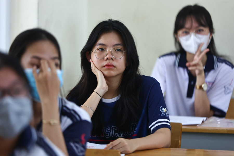 Học sinh Trường THPT Thanh Đa (TPHCM) trong một giờ học. Ảnh: Mạnh Tùng