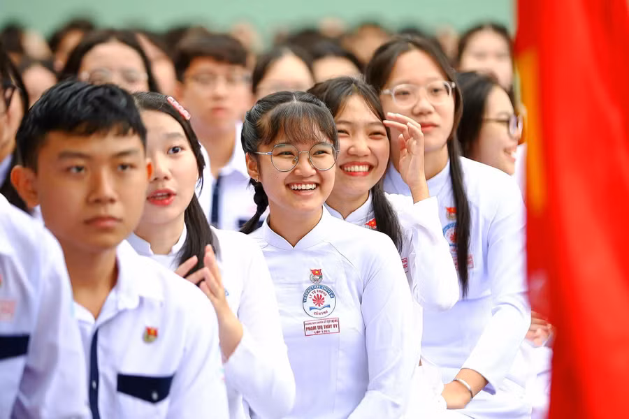 Học sinh Trường THPT chuyên Lý Tự Trọng (TP Cần Thơ). Ảnh: Thành Thật